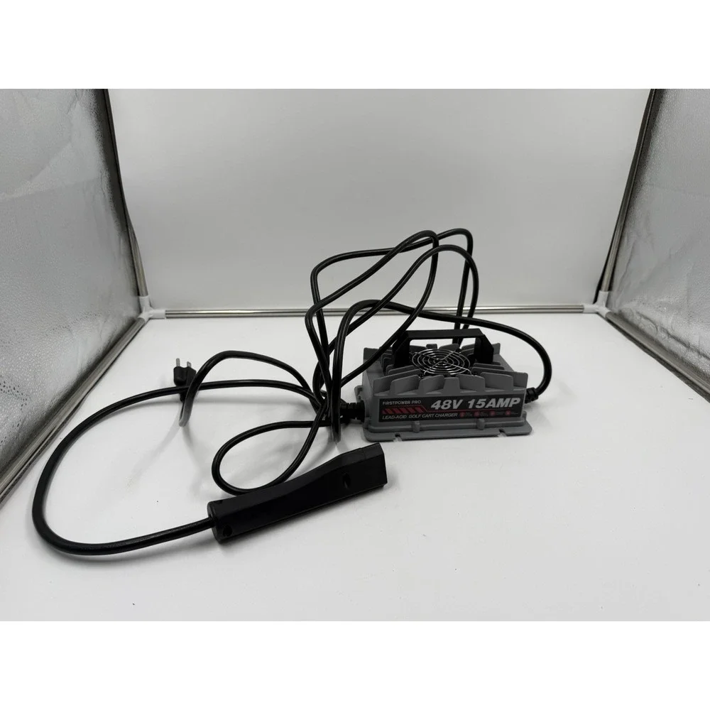 Golf Cart Charger, 48V 15A Golf Cart Battery Charger for EZGO RXV & TXT with 3 P
